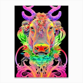 Colorful Bull Canvas Print