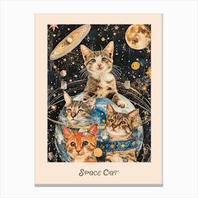 Space Cat Poster Canvas Print