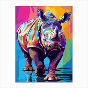 Rhino Painting Canvas Print