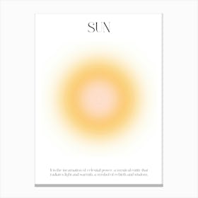 Sun Typo Canvas Print