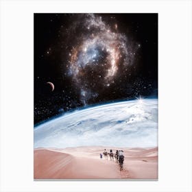 Desert Of Another Planet Galaxy Stars Canvas Print