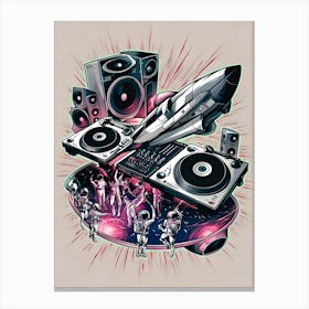 Dj Dj Dj Canvas Print