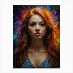 Young Woman With Red Hair Canvas Print