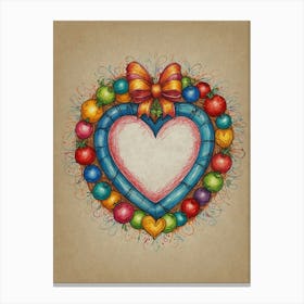 Christmas Wreath Vector Canvas Print