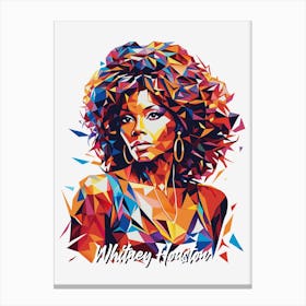 Whitney Houston 03 Portrait Music Icon WPAP Pop Art Canvas Print