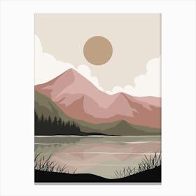 Landscape With Mountains Canvas Print