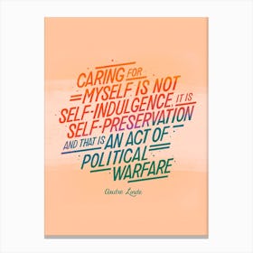 Caring Audre Lorde Canvas Print