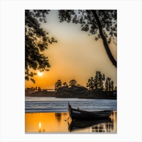 Sunset At The Beach Canvas Print