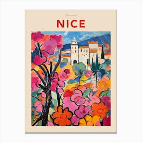 Nice France 5 Fauvist Travel Poster Canvas Print