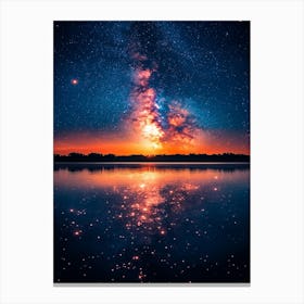 Night Sky With Stars And Milky Canvas Print