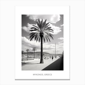 Poster Of Palma De Mallorca, Spain, Photography In Black And White 1 Canvas Print