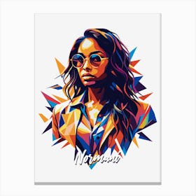 Normani 01 Portrait Music Icon Style WPAP Pop Art Canvas Print