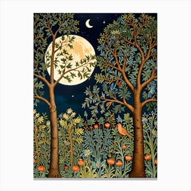 William Morris Moonlight In The Forest 64 Canvas Print