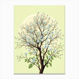 Blue Flower Tree 1 Canvas Print