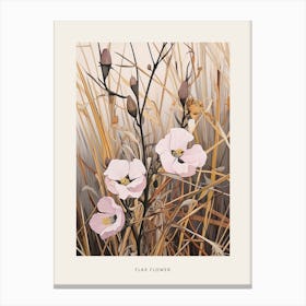 Flower Illustration Flax Flower Flower 3 Poster Canvas Print