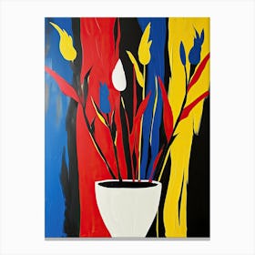 Flowers In A Vase, Pop Art Canvas Print