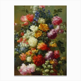 Stock Painting 1 Flower Canvas Print