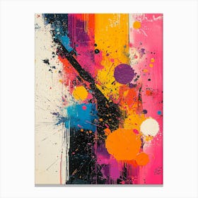 Colorful Abstract Splatter – Vibrant Modern Expressionist Art Print Canvas Print