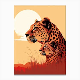 Cheetah Minimalist Abstract 2 Canvas Print