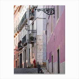Alfama Enchanting Streets Lisbon Artful Essence Canvas Print