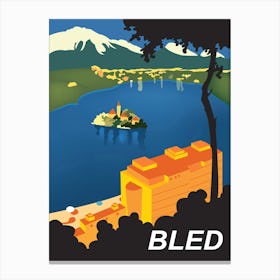 Bled, Aerial View on the Lake, Slovenia Canvas Print