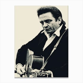 Johnny Cash Music Canvas Print