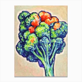 Broccoli 3 Fauvist vegetable Canvas Print