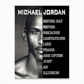 Michael Jordan Quotes Canvas Print