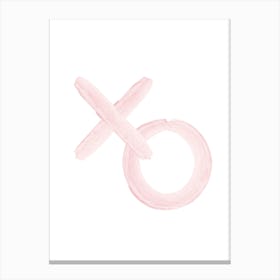 Blush Pink Xo Canvas Print