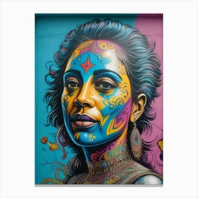 Street Art Girl Canvas Print