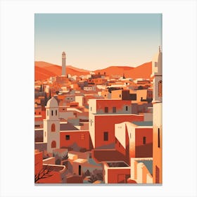 Morocco 1 Travel Illustration Canvas Print