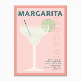 Pink Margarita Cocktail Canvas Print