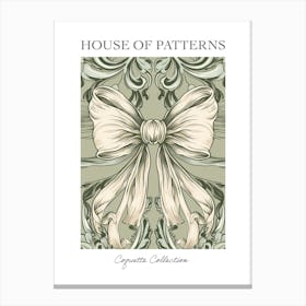 Coquette In Sage 1 Pattern Poster Canvas Print