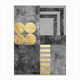 Gray And Gold I Canvas Print