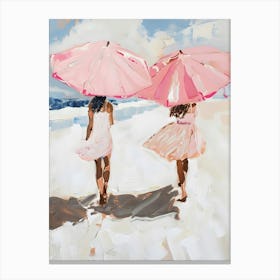 Two Girls On The Beach Canvas Print