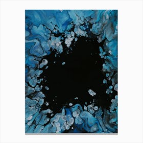 Blue And Black Abstract Painting 2 Canvas Print