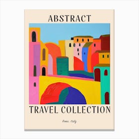 Abstract Travel Collection Poster Rome Italy 2 Canvas Print
