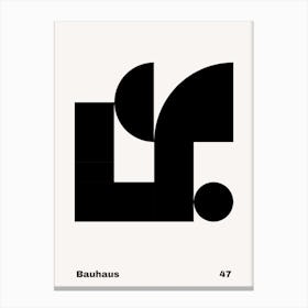 Geometric Bauhaus Poster B&W 47 Canvas Print