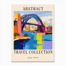 Abstract Travel Collection Poster Sydney Australia 9 Canvas Print