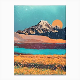 Psychedelic Art Mountain Canvas Print