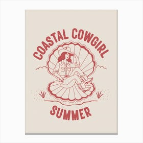 Coastal Cowgirl Summer Canvas Print