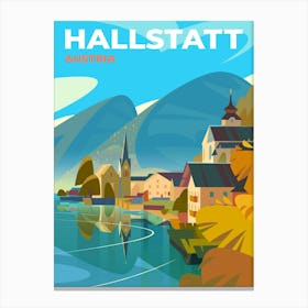 Hallstatt travel poster Canvas Print