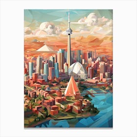 Toronto, Canada, Geometric Illustration 2 Canvas Print
