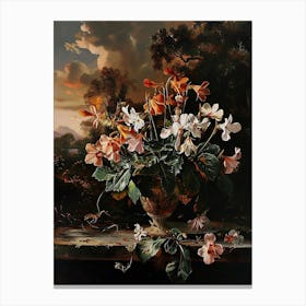 Baroque Floral Still Life Cyclamen 1 Canvas Print