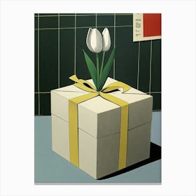 Present with Tulip Canvas Print