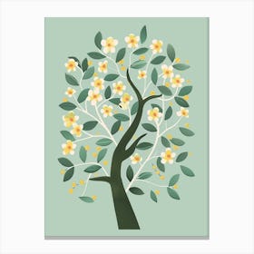 Walnut Tree Flat Illustration 5 Canvas Print
