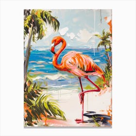 Greater Flamingo East Africa Kenya Tropical Illustration 2 Canvas Print