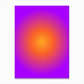 Orange and Purple Aura Sunset Gradient Canvas Print