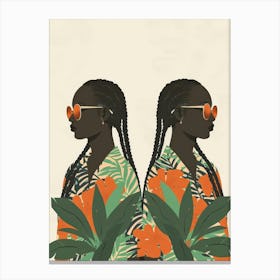 Two African Women In Sunglasses 3 Canvas Print