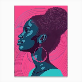 Portrait Of A Black Woman 4 Canvas Print